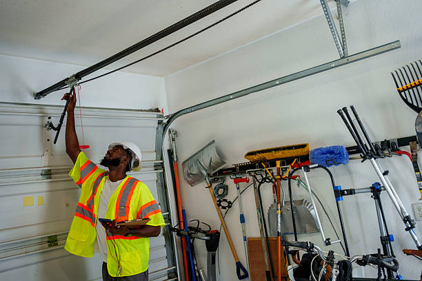 Professional Garage Door Panel Replacement technician working in Thomas County County, NE